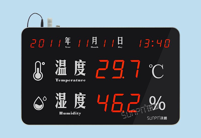 温湿度显示屏_农业工业环境监控看板软件系统_讯鹏科技